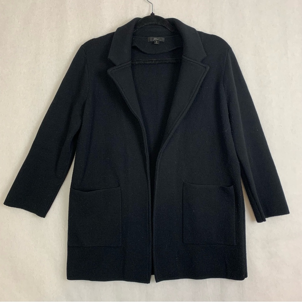 J. Crew Black Sweater-Blazer Lapels
